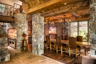 This is an example of a country dining room in Atlanta.