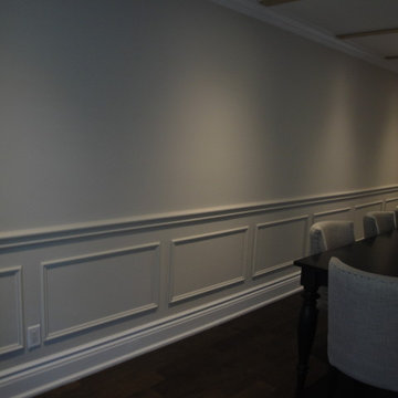 Markham Dining room Wainscoting, Panel Ceiling