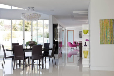 Example of a trendy dining room design in Los Angeles