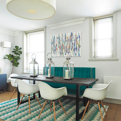 Transitional Dining Room by Fay Markopoulou Interiors