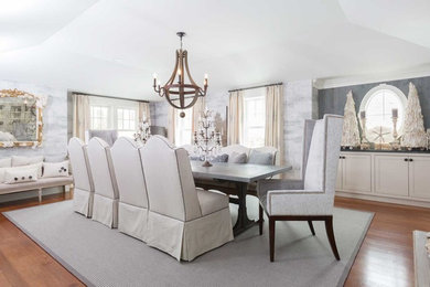 Inspiration for a transitional dining room remodel in Boston