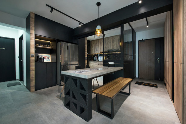 Contemporary Dining Room by Design Neu Pte Ltd