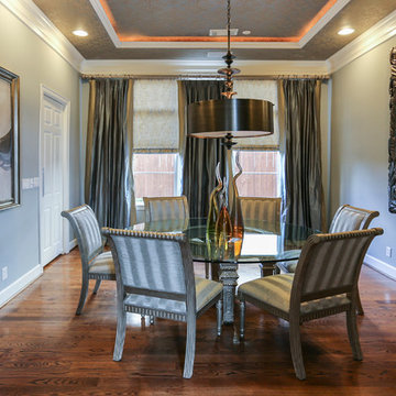 Meadows | Downtown Houston | Elegant Transitional Dining Room Remodel