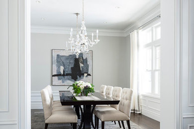 Huge elegant enclosed dining room photo in Seattle