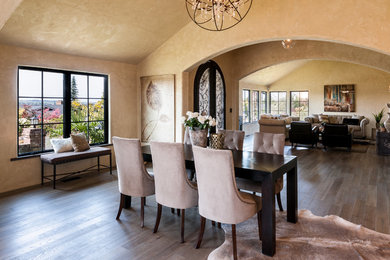 Example of a tuscan dining room design in Seattle