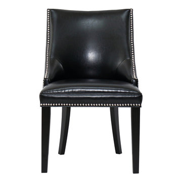 METRO DINING CHAIR - BLACK ECO LEATHER