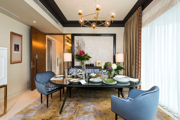 Transitional Dining Room by Cameron Woo Design