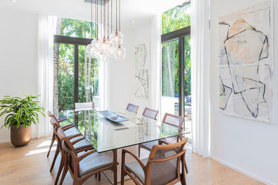 Inspiration for a mid-sized modern dining room remodel in Miami