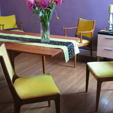 Mid-century modern dining room by Kimball Starr Interior Design