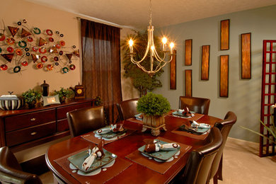 Dining room - mediterranean dining room idea in Cincinnati