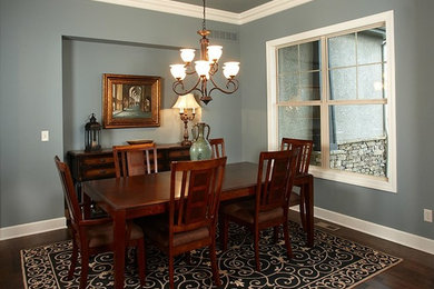 Design ideas for a contemporary dining room in Kansas City.