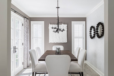 Inspiration for a small transitional dining room remodel in Minneapolis