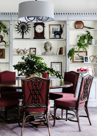 Eclectic Dining Room by Lisa Burdus Interior Design