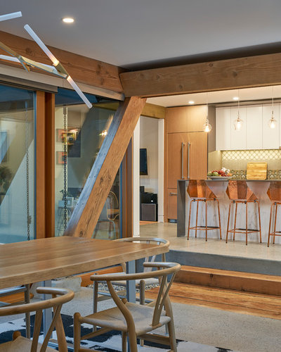 Midcentury Dining Room by Lanefab Design/Build
