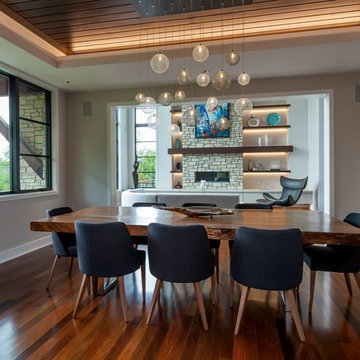 MOD | Custom Blown Glass Dining Room Multi-Pendant Chandelier | Modern Lighting