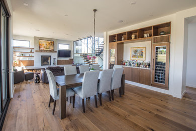 Inspiration for a modern dining room remodel in Calgary
