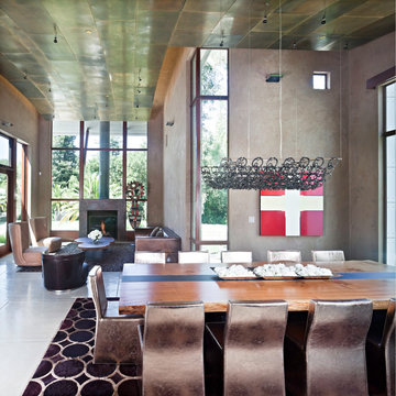 Modern Concrete & Hardwood Interior