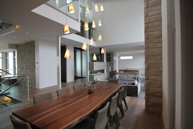 Example of a danish dining room design in Calgary