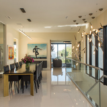 Modern Dining Room With Lots of Glass