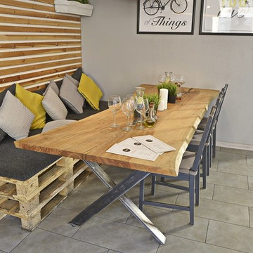 Modern oak dining table custom size