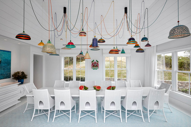 Beach Style Dining Room by Ghislaine Viñas Interior Design