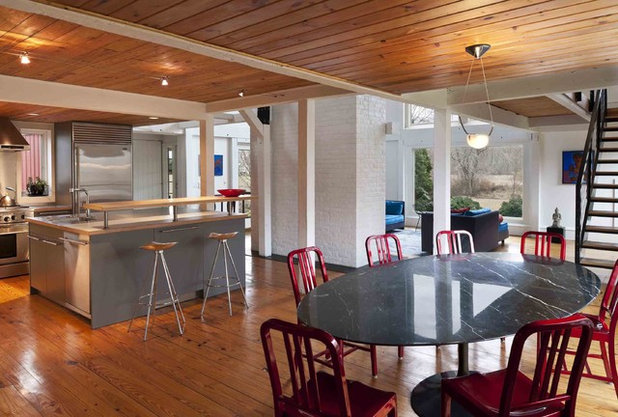 Farmhouse Dining Room by Sandvold Blanda Architecture + Interiors LLC