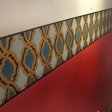 Moorish Border Pattern Wrapping Around a Dining Room