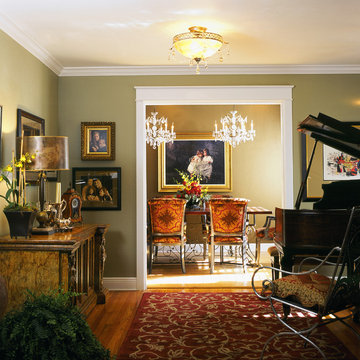 Music room and dining room