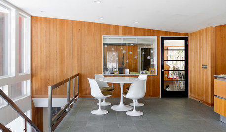 USA Houzz: Mid-Century Timber-Panelled House in Upstate New York