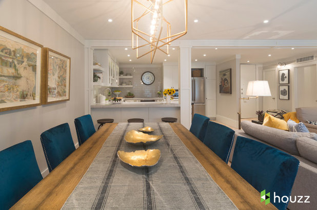 Transitional Dining Room by Breeze Giannasio Interiors