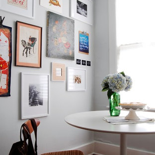 Foto på en shabby chic-inspirerad matplats