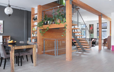 My Houzz: Vibrant Colors Meet Natural Materials in Montreal