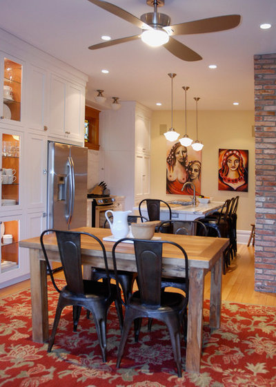 Transitional Dining Room by Heather Merenda