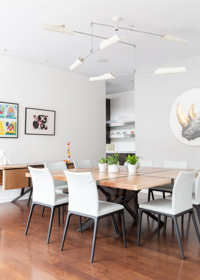 Contemporary Dining Room by Rachel Loewen Photography