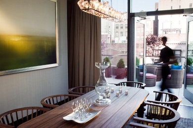 Trendy dining room photo in New York