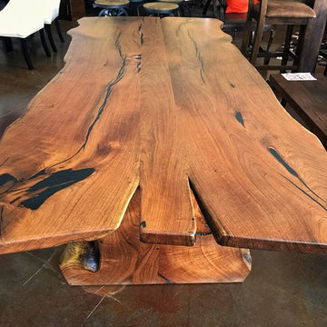 Natural Slab Mesquite Wood Dining Table