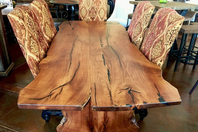 Natural Slab Mesquite Wood Dining Table