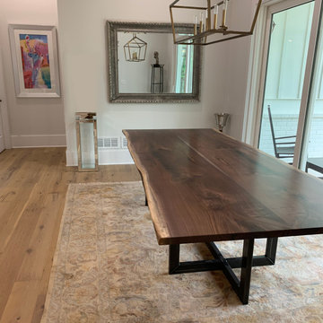 Natural Walnut Live Edge Dining Table