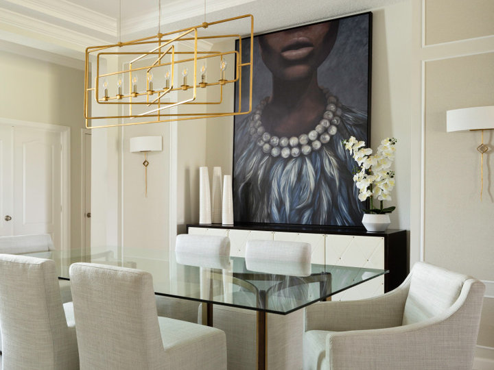 Enclosed - Transitional Dining Room