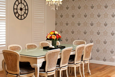 This is an example of a traditional dining room in Sydney.