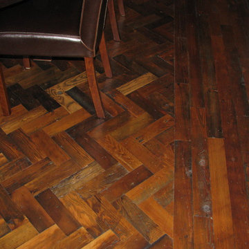 New flooring using reclaimed wood!