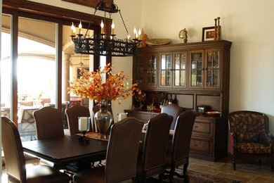 Photo of a mediterranean dining room in Phoenix.