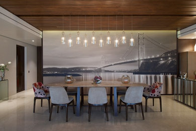Photo of a contemporary dining room in Mumbai.