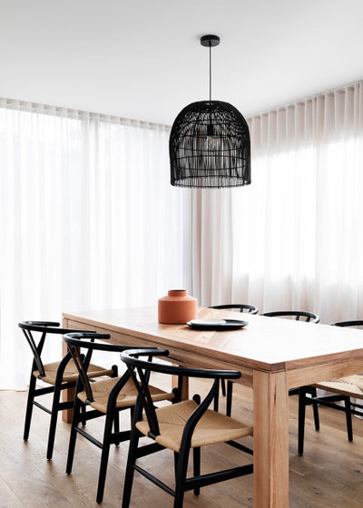 Scandinavian Dining Room by DIY Blinds