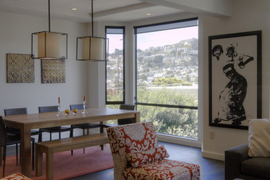Example of a minimalist dining room design in San Francisco