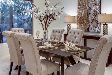 Design ideas for a traditional dining room in Phoenix.
