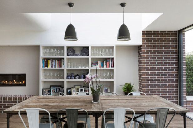 Transitional Dining Room by David Flynn Architects Ltd.