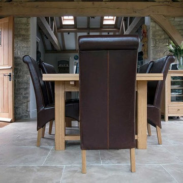 Oak Beams and Doors in Modern Dining Room