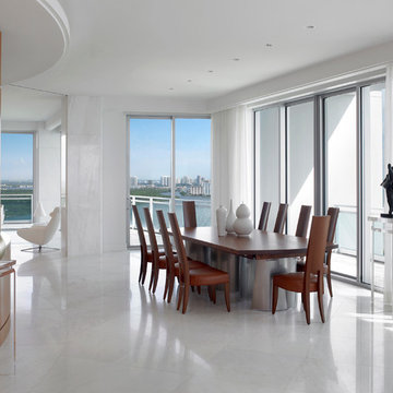 oceanfront penthouse dining room
