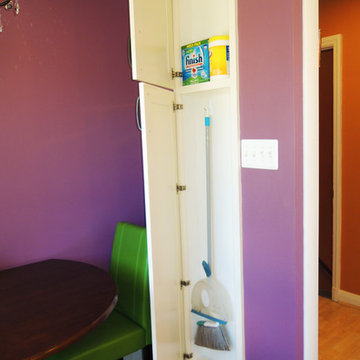 Open Broom Cabinet in Miriam's New Kitchen